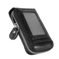 Anti theft Leather Streamlined Wallet Card Holder RFID Hardware gray