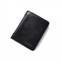 Mens Genuine Leather Bifold Wallet With RFID Blocking Slim Minimalist Design Daily Use Tri-fold juoda