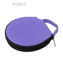 Portable Cd Dvd Storage Case 20 Capacity Dual Use Oxford Cloth Round Holder With Zipper For Home Car Purple blue