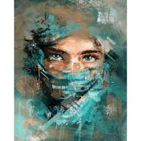 CHENISTORY Picture By Numbers On Canvas Acrylic Paint By Number Women Diy Painting By Numbers Kit Coloring By Numbers Decoration 30x20cm no frame black