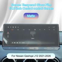 For Nissan Qashqai J12 2025‑2026 12.3-Inch Navigation Screen Tempered Glass Film Anti-Scratch Glare Fingerprints HD Matte Matte 12.3in Control