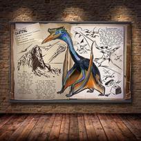 1pc Modular Canvas Ark Survival Evolved Pictures Painting Survival Game Home Decor Dinosaur Poster Living Room Modern Wall Art 55x80cm No Frame