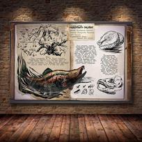 1pc Modular Canvas Ark Survival Evolved Pictures Painting Survival Game Home Decor Dinosaur Poster Living Room Modern Wall Art 55x80cm No Frame