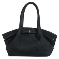 Large Capacity Tote Bag with Women's Matte Texture, Fashionable New High-end Velvet Commuting Lazy Style Shoulder Bag black