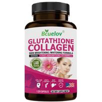 Bcuelov Glutathione Collagen — 500mg Reduced L-Glutathione, Vitamin C, Hydrolyzed Collagen, 120 Capsules 120 Capsules