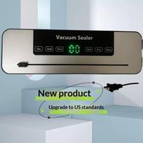 Electric Vacuum Sealer with Built-in Cutter One Touch Control Dry Wet Use Ideal for Sous Vide Food Prep US gray