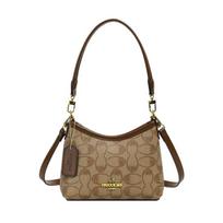 Retro printed vegetable basket, new fashionable large-capacity tote bag, shoulder underarm bag, versatile messenger bag. brown