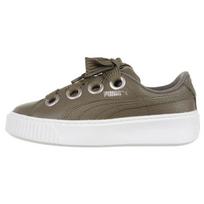 Puma Platform Kiss Low Top Casual Sneakers Women Sneakers Green 366460-01 37.5 gray