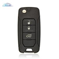 BEST KEY  Replacement Folding Remote Key Shell Case Fob 3Button for Jeep Renegade 2015-2018 Housing Cover black