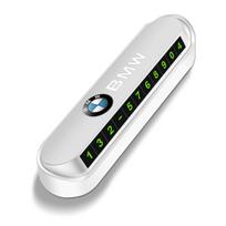 1 vnt. Automobilio laikino parkavimo kortelė Telefono numerio kortelės plokštelės lipdukas BMW M Power Performance F10 F31 E36 E39 E87 E90 X3 X5 X6 X7 white