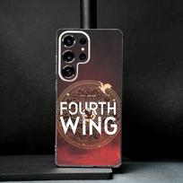 Novel Fourth Wing Phone Case For Samsung S25,S24,S21,S22,S23,S30,Ultra,S20,Plus,Fe,Note,10,9,5G Transparent Cover Samsung S25Plus black