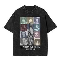 Harrys Styles Eras Tour Washed T Shirts Streetwear Hip Hop Novelty TShirts Tees Unisex Women Cotton Oversize Printed 3XL