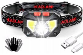 Gotel L76f Led galvos žibintas su akumuliatoriumi, judesio davikliu ir Usb įkrovimu