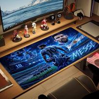 Messi Color Mouse Pad Large Gaming Table Cushion Non-slip Laptop Tablet Big Mousepad XXL Mat Mini PC Playmat With Lock edge 30cmx60cm(11.8x23.6inch) blue