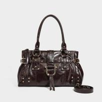 New Millennium Style Lock Head Large Capacity Tote Bag with Retro Rivets for Women, Niche Design black