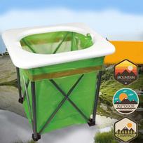BRS94 1PCS Metal Portable Multi Functional Folding Emergency Mobile Seat Toilet for Outdoor beige