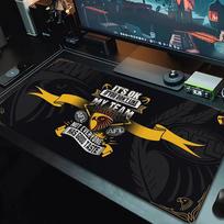 Collingwood Mouse Pad Large Gaming Table Cushion Non-slip Laptop Tablet Big Mousepad XXL Mat Mini PC Playmat With Lock edge_XIA 30cmx60cm(11.8x23.6inch) gray