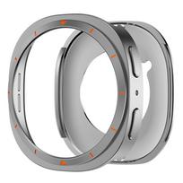 Metalinis dėklas Samsung galaxy watch 8 40mm 44mm priedams Kietas smūgiams atsparus ekrano apsaugas Bamperis korpusas galaxy watch8 PC dangtelis galaxy watch 8 44mm gray