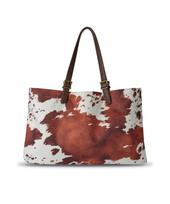 Learve Clint Calf Hair Tote Bag brown