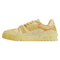LOUIS VUITTON Trainer Waterproof Low top Skateboard Shoes Unisex Yellow 1AJSAJ 39 beige