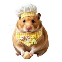 Reptiles Photo Styling Cook Hat and Bib Accessory for Small Animals, Plaids Bandana Wear for Hamster and Bird Display Use beige
