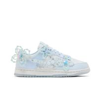 Nike Womens Dunk Low 'Artist Collection' (women's sizes) Summit White / Wolf Grey / Hydrogen Blue / Blue Tint Skateboard Shoes 40.5 white
