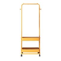 Clothes Drying Rack with Two Baskets on Wheels for Living Space