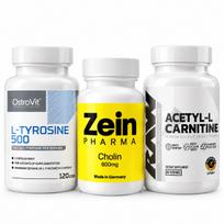Rinkinys fokusui ir dėmesiui NOOTROPIC – Cholinas, Acetil-L-Karnitinas ir Tirozinas