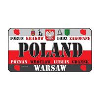National Flag Metal Tin Sign Vintage Poster France Spain USA License Plate for Bar Home Restaurant Wall Decor 15x30cm 15x30cm(5.9x7.8inch) black