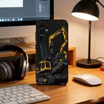 Classic excavator Phone Case For Samsung S25,S24,S21,S22,S23,S30,Ultra,S20,Plus,Fe,Soft Silicone Black Cover Samsung S22plus5G gray