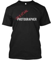 Official Photographer T T-Shirt Made in the USA Size S to 5XL L black