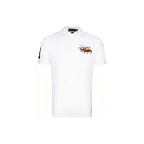 Polo Ralph Lauren Triple Pony Embroidered Polo Shirt 710814437-002 L white