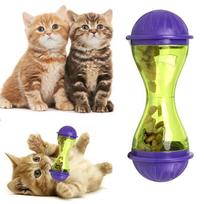 Cat Dog Feeder Plastic Funny Pet Food Dispenser Ball Puppy Leakage Food Toy yellow