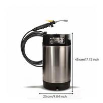 Pressure Tank Sprayer Heavy-Duty Stainless Steel Rust-Proof for Cleaners black