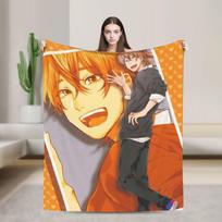 Yarichin B Club Yuri Blanket Picnic Flannel Throw Blanket For Couch Chair Sofa Bed Soft Warm Design Quality Bedspread Size: 75*100cm, Weight: 230 GSM orange