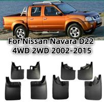 Mudflaps Fender for Nissan Navara D22 NP300 4WD 2WD 2002-2015 Mud Flaps Splash Guards Front Rear Wheels Fender Car Accessories 02-15 2WD black
