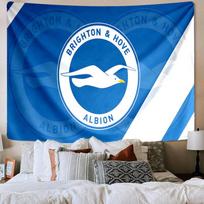 Brighton & Hove Albion Crest Tapestry Playroom Tapestry, Accessories for Bedroom,Livingroom, dormitory Room Wall Decor Fan Birthday Gifts 100cmx150cm blue
