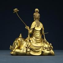 Brass Samantabhadra Bodhisattva Figurine Buddha Statue Home Craft Gift Opening Gift The Great Samantabha brown