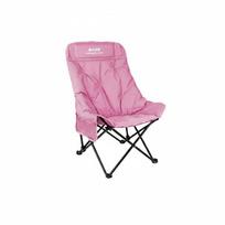 High Back Moon Chair Foldable Padded Folding Camping Stable Structure rožinė