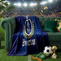Everton Football Club Crest Throws Blanket Flannel Blankets Plush for Couch Bed Gifts for Men Women Travel picnic blanket Christmas fan gifts 100x150cm