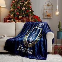 Everton Football Club Crest Throws Blanket Flannel Blankets Plush for Couch Bed Gifts for Men Women Travel picnic blanket Christmas fan gifts 130x150cm