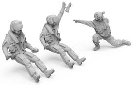 Trifactory Military Miniature Figure Series US Marine Corps Pilot Set with Deck Crew 3 Pieces Resin Kit Molding Color 1/32 F-35 MF-33A gray