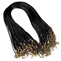 100pcs Braided Rope Necklace Pendant Charm Findings Lobster Clasp String Cord 2.0mm varis