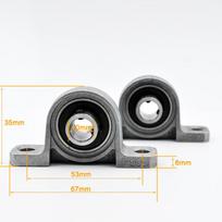 2pc KP08 Zinc Alloy Pillow Block Bearing KP000 KP001 KP002 KP003 KP004 Inner Bore 8mm 10mm 12mm 15mm 17mm 20mm Mini Bearings 2Pcs