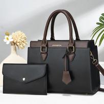 Business Style Large Pu Tote Handbag With Zipper Closure For Office Commuting juoda