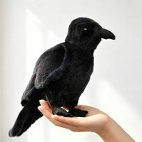 10/25cm Kawaii Juodo Varnos Pliušinis Žaislas Realistiškas Varnos Pliušinis Gyvūnas Kūrybiškas Paukštis Minkšta Lėlė Vaikams Ir Suaugusiems Gotikinio Kambario Dekoras