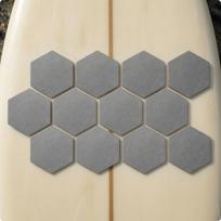 12 Pieces Hexagonal Foam Board Grip | LowProfile Lightweight Design, EVA Surfboard Traction Pad gray