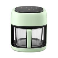 6L Glass Model Smart Air Fryer: Oil-Free Electric Fryer with Multifunctional Home Use beige