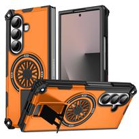 For Samsung Z Fold 7 Defender Shockproof Kickstand TPU +PC Phone Case Charging Magnetic Kickstand Mobile Phone Cases For  Samsung  Z FoId 7&Opp Bag orange