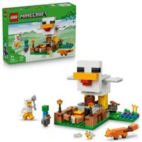 LEGO Minecraft Chicken Farm 21585 toy girls boys toys birthday present blocks 7 years old 8 9 elementary school goods game movie children 233 pieces gray